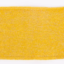 Cuff Bündchen Fertigbündchen Glitzer ocker gelb silberfarbig 7x110cm