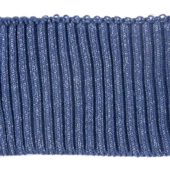 Cuff Bündchen Fertigbündchen Grobstrick Glitzer einfarbig jeansblau 7x110cm