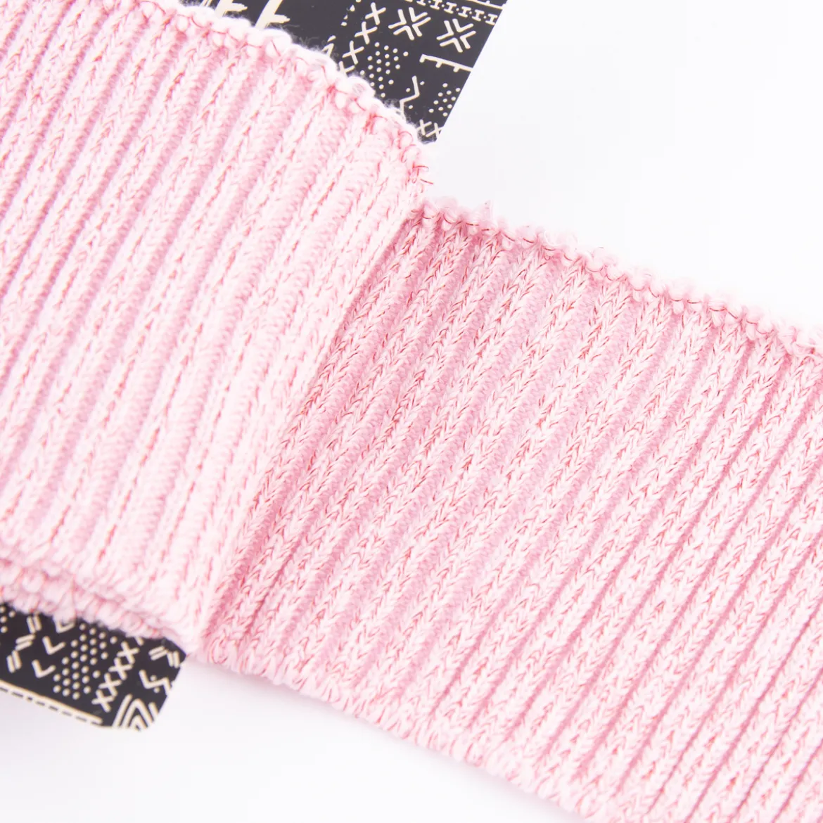 Cuff Bündchen Fertigbündchen Grobstrick Glitzer einfarbig rosa pink 7x110cm