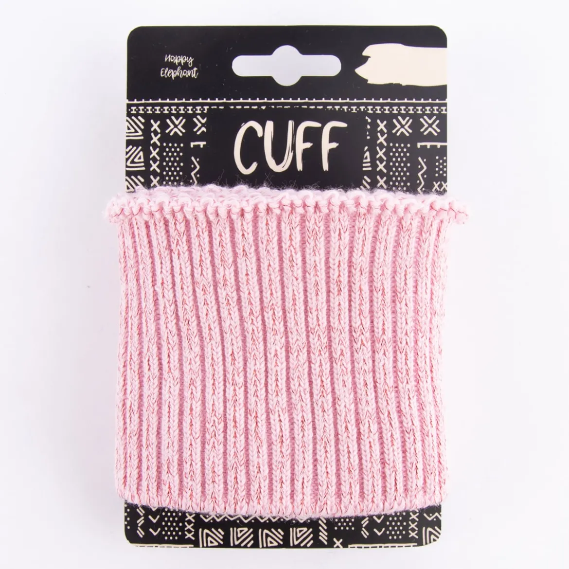 Cuff Bündchen Fertigbündchen Grobstrick Glitzer einfarbig rosa pink 7x110cm