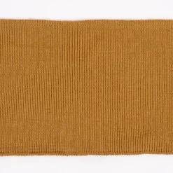 Cuff Bündchen Fertigbündchen Organic Bio einfarbig ocker dunkel 7x135cm