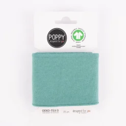 Cuff Bündchen Fertigbündchen Organic Bio einfarbig dunkel mint 7x135cm