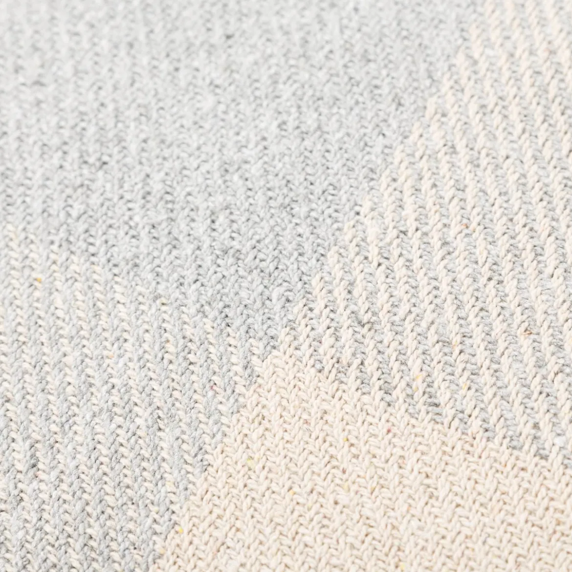 Decke Black Gingham Karos Fransen grau beige von Sass & Belle 150x125cm