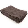 Decke Plaid mit Waffelstruktur aus Baumwolle anthrazit 160x130cm