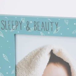 Deko Bilderrahmen Koala Sleepy & Beauty MDF blau grau grün 26x18cm