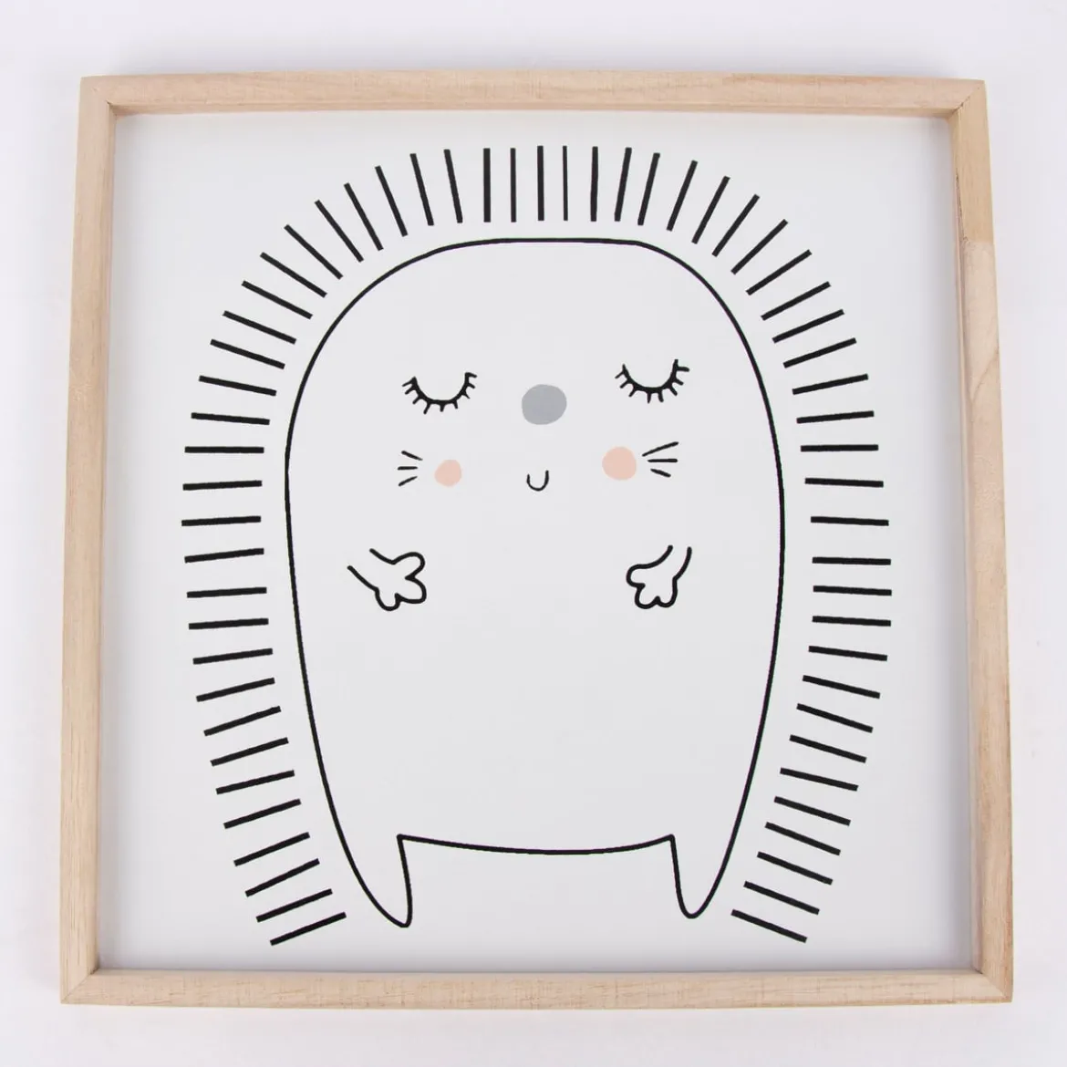 Deko Bild Löwe oder Igel im Holzrahmen 30x30cm