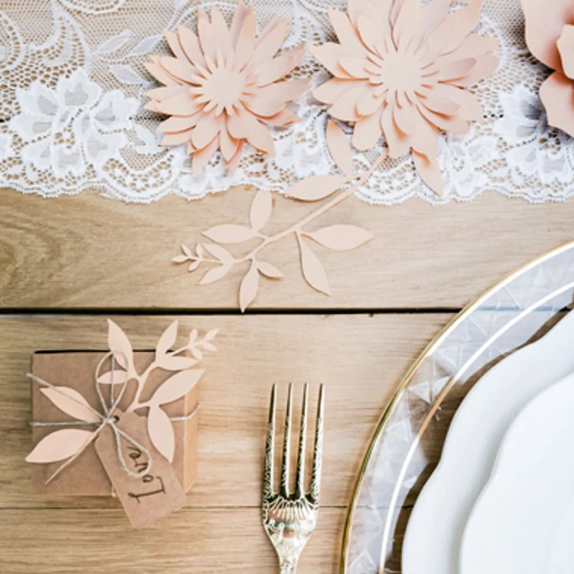Deko Blumen DIY-Set Papier puderrosa 8,5cm