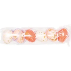 Deko Eier zum Hängen aus Polyschaum Farbmix rosa gold 6 Stück 2,7x4cm von Rico Design