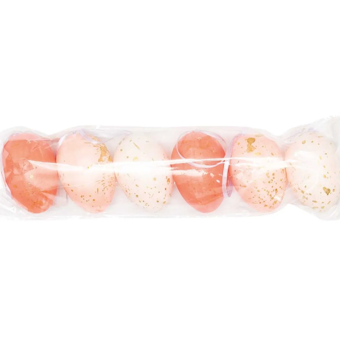 Deko Eier zum Hängen aus Polyschaum Farbmix rosa gold 6 Stück 4x6cm von Rico Design