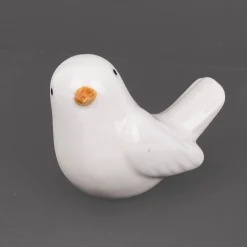 Dekofigur Vogel aus Porzellan weiß 7x4,5x5cm von Rico Design
