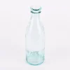 Deko Flasche mit doppeltem Rand Glas farblos verschiedene Größen