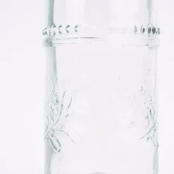 Deko Flasche mit Drahtbügelverschluss Glas verschiedene Muster 7x27cm