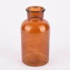 Deko Flasche zylinderförmig Glas braun 20x11cm