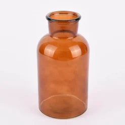 Deko Flasche zylinderförmig Glas braun 20x11cm