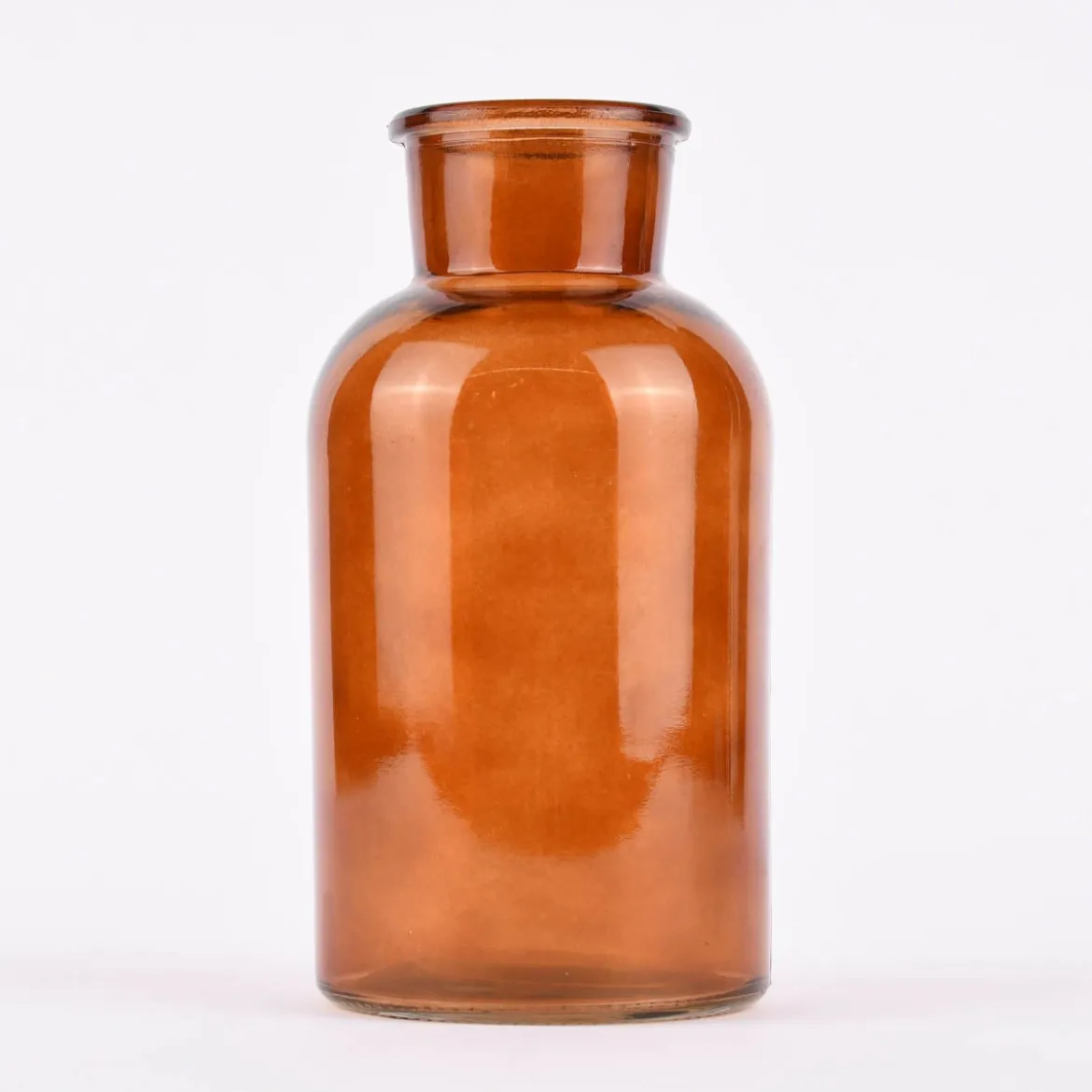 Deko Flasche zylinderförmig Glas braun 20x11cm
