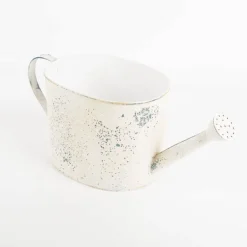 Deko Gießkanne aus Metall Vintage weiß von Clayre & Eef