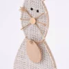 Deko Hase Materialmix Jute Filz Holz natur 31cm oder 43cm
