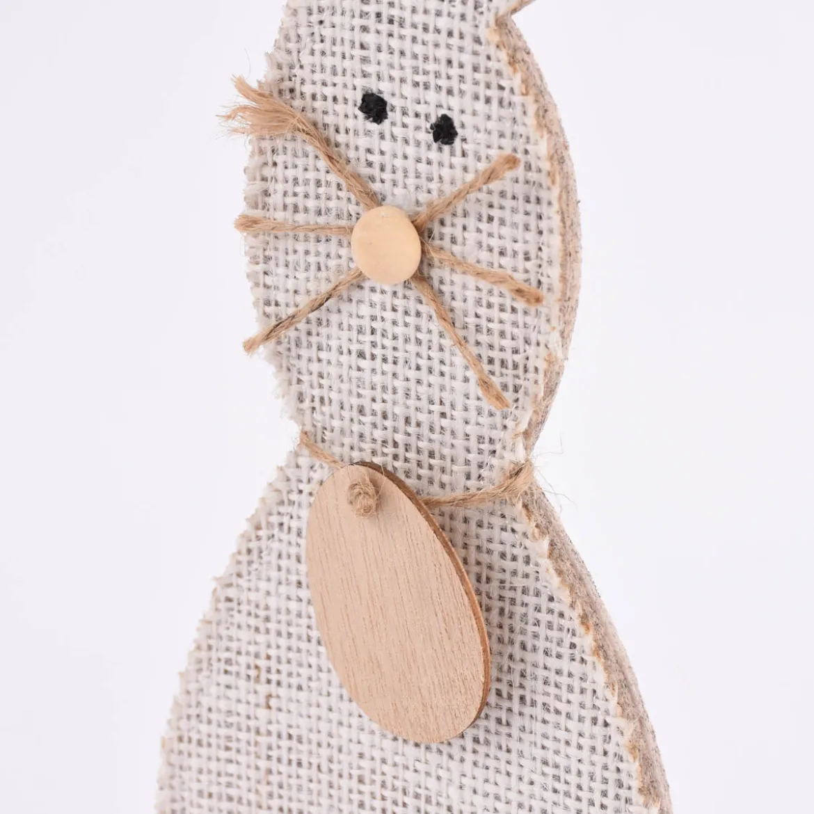 Deko Hase Materialmix Jute Filz Holz natur 31cm oder 43cm