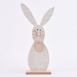 Deko Hase Materialmix Jute Filz Holz natur 31cm oder 43cm