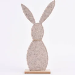 Deko Hase Materialmix Jute Filz Holz natur 31cm oder 43cm