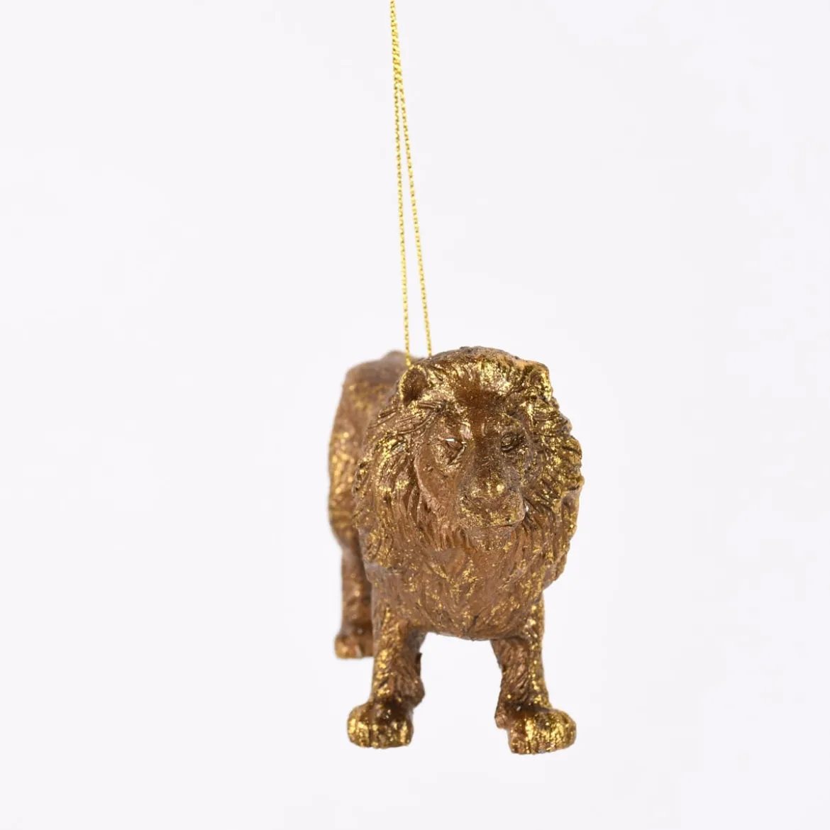 Dekohänger Löwe Kunststoff goldfarbig 12,5x4x7,5cm