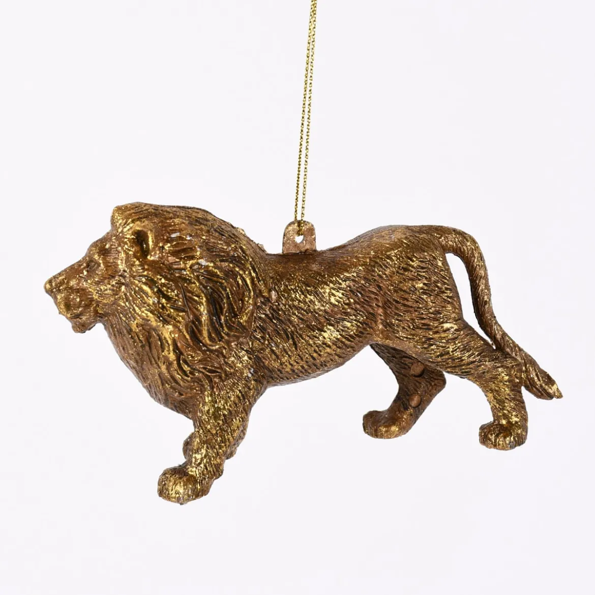 Dekohänger Löwe Kunststoff goldfarbig 12,5x4x7,5cm