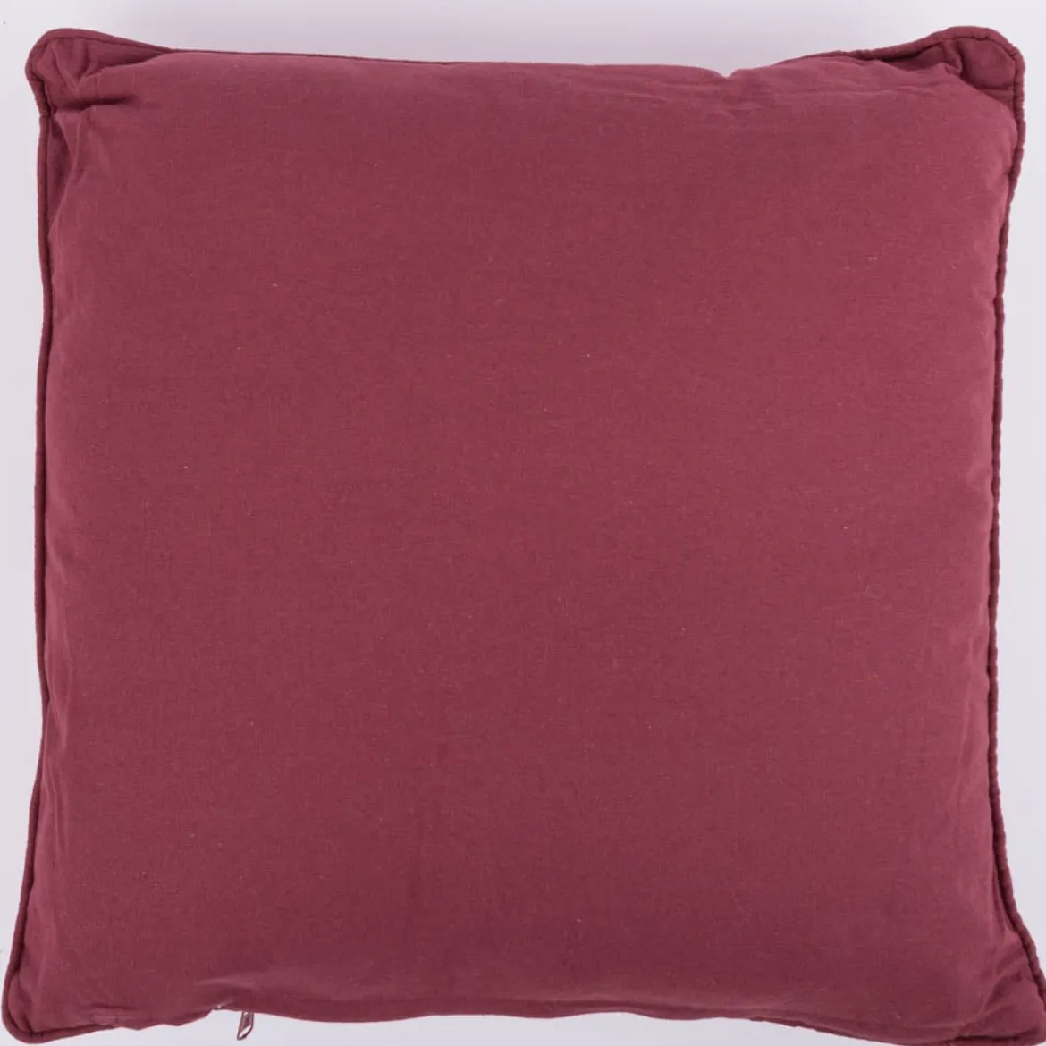 Deko Kissen aus Musselin Baumwolle mit Kederumrandung uni verschiedene Farben 45x45cm o. 30x50cm
