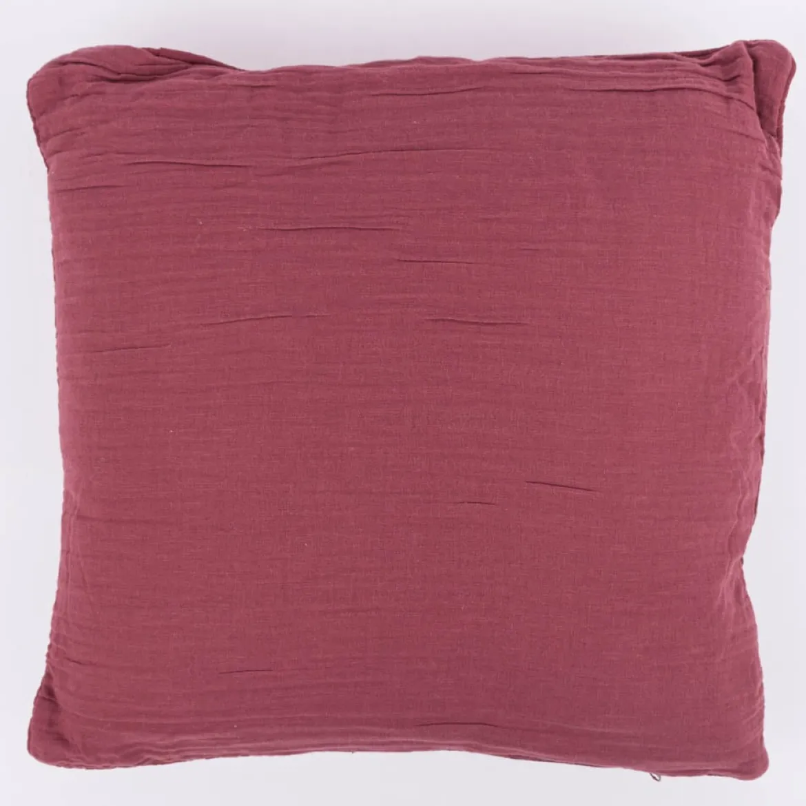 Deko Kissen aus Musselin Baumwolle mit Kederumrandung uni verschiedene Farben 45x45cm o. 30x50cm