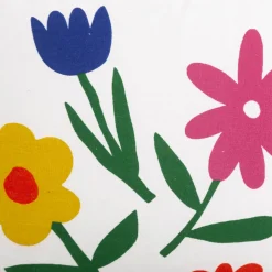Dekokissen Blumen weiß bunt grün 45x45cm