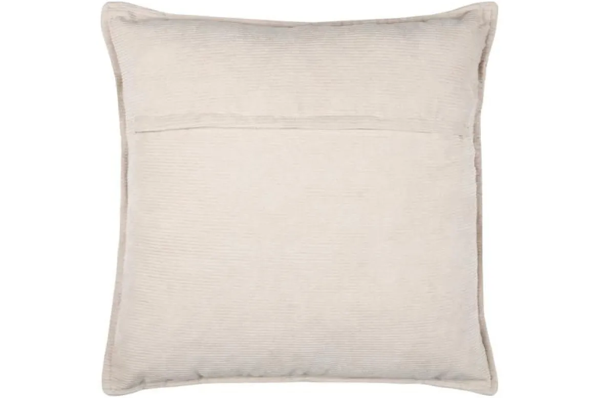 Dekokissen einfarbig natur creme Rippenstruktur 45x45cm