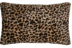 Dekokissen Kunstfell Leopardenmuster Fauves camel braun 50x80cm