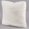 Deko Kuschelkissen Plüsch einfarbig weiß 45x45cm