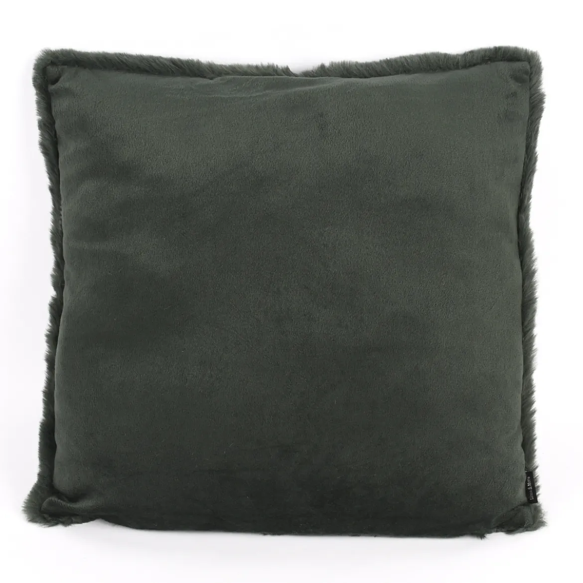 Deko Kuschelkissen Plüsch einfarbig thymian-grün 45x45cm