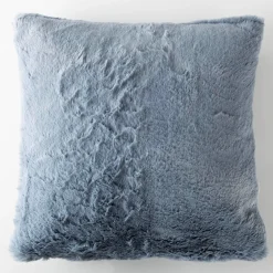 Deko Kuschelkissen Plüsch einfarbig eisblau 45x45cm