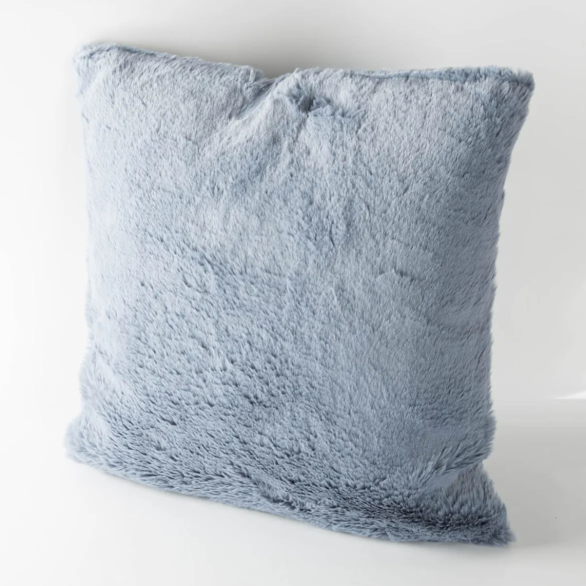 Deko Kuschelkissen Plüsch einfarbig eisblau 45x45cm