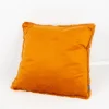 Deko Kuschelkissen Plüsch einfarbig honig 45x45cm