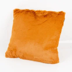 Deko Kuschelkissen Plüsch einfarbig honig 45x45cm