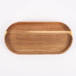 Deko Platte länglich Akazienholz natur 25x12x2cm