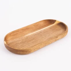 Deko Platte länglich Akazienholz natur 25x12x2cm