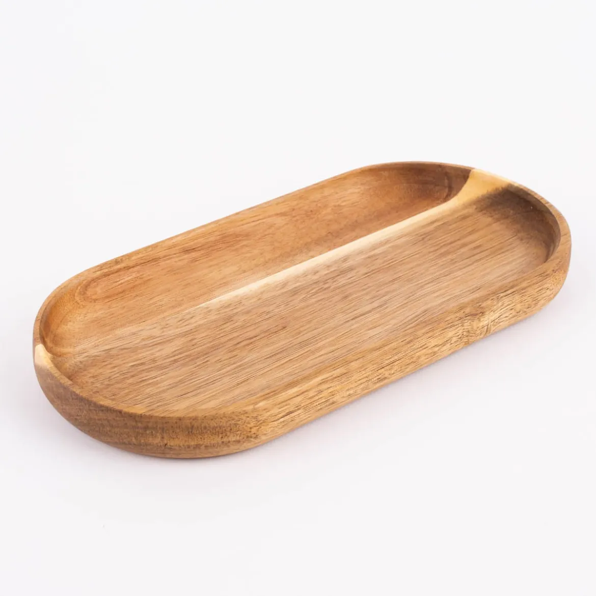 Deko Platte länglich Akazienholz natur 25x12x2cm