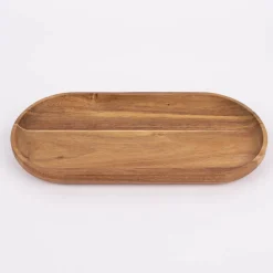Deko Platte länglich Akazienholz natur 30x15x2cm