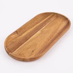 Deko Platte länglich Akazienholz natur 30x15x2cm
