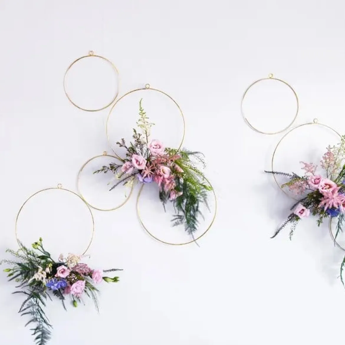 Dekoring Metall 2er Set in verschiedenen Größen goldfarbig 19,5cm und 28cm