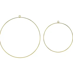 Dekoring Metall 2er Set in verschiedenen Größen goldfarbig 19,5cm und 28cm