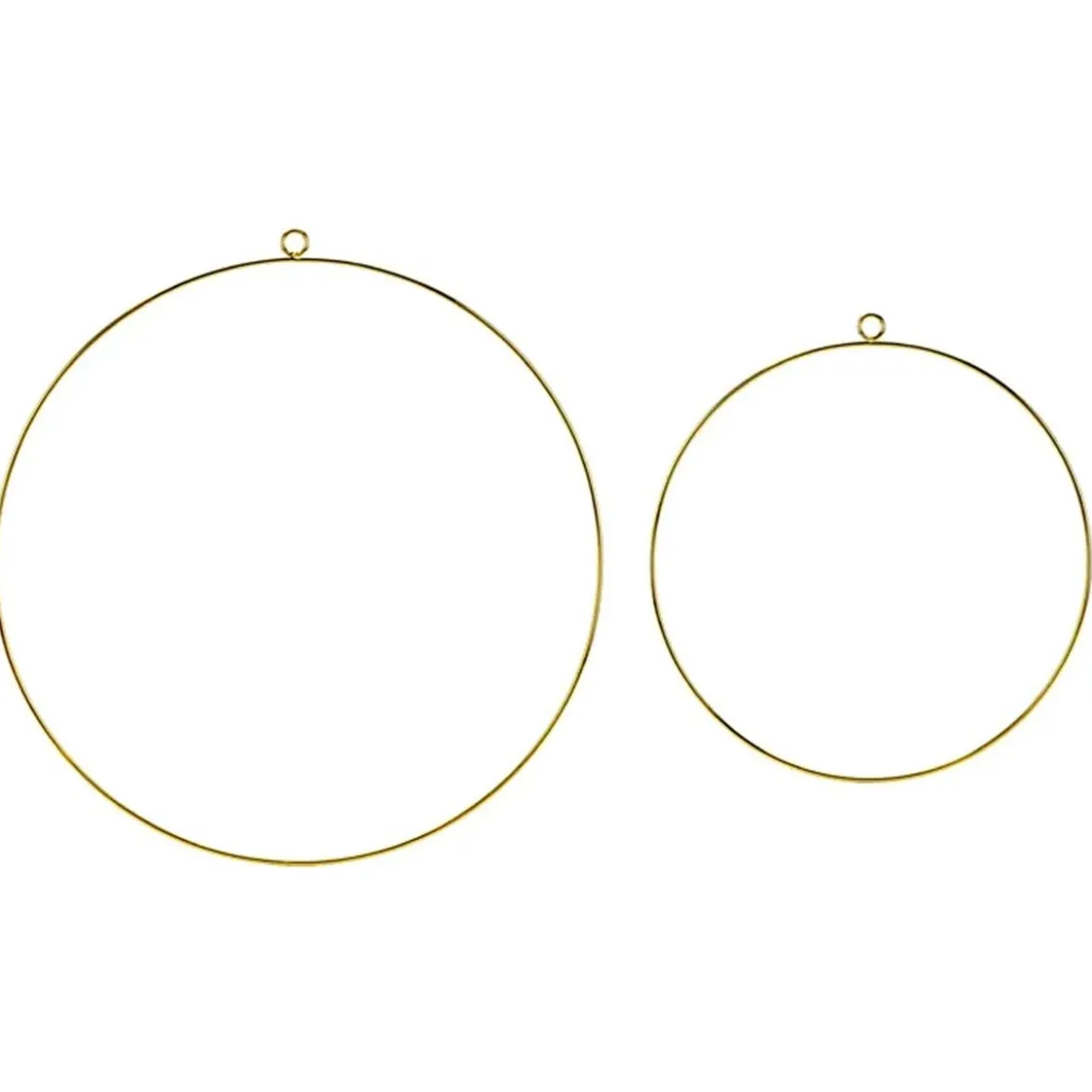 Dekoring Metall 2er Set in verschiedenen Größen goldfarbig 19,5cm und 28cm