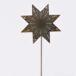 Deko Stecker Stern Metall Cut-Out messingfarben 15cm