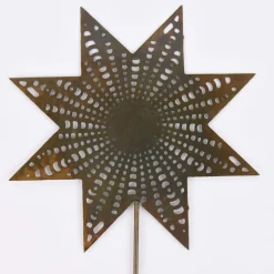 Deko Stecker Stern Metall Cut-Out messingfarben 15cm