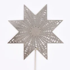 Deko Stecker Stern Metall Cut-Out silberfarben 15cm