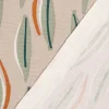 Dekostoff Baumwolle Canvas Cojio Blätter abstrakt beige grün 1,5m Breite