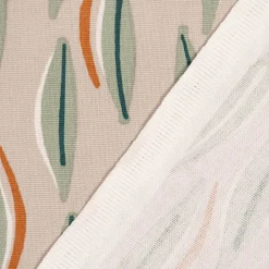 Dekostoff Baumwolle Canvas Cojio Blätter abstrakt beige grün 1,5m Breite